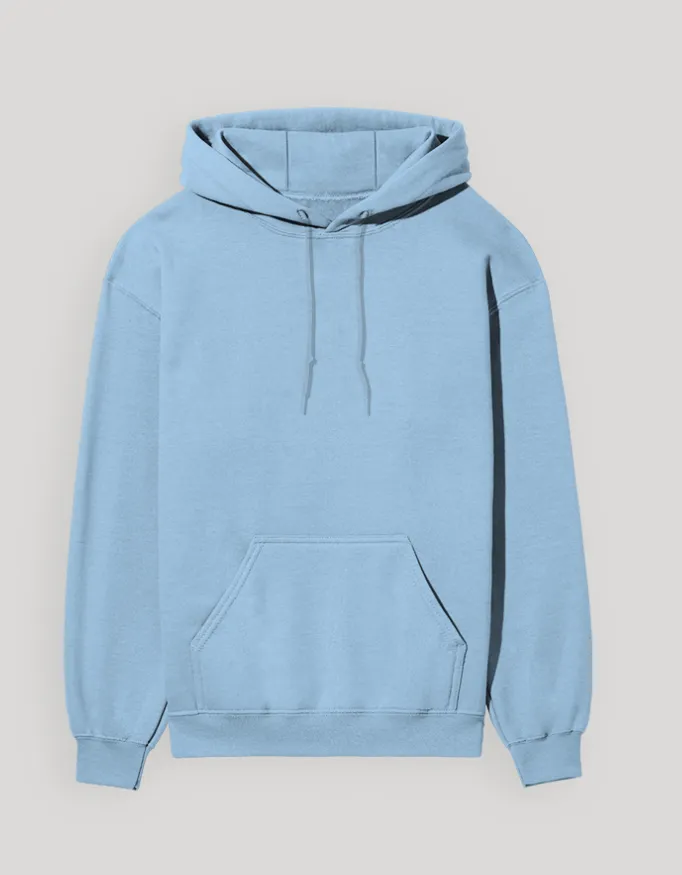 PLAIN UNISEX HOODIES (XS, BABY BLUE)