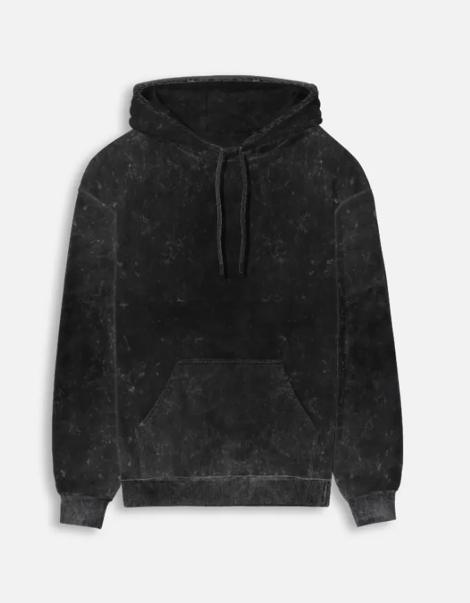 PREMIUM ACID WASHED HOODIE (XS, NAVY BLUE)