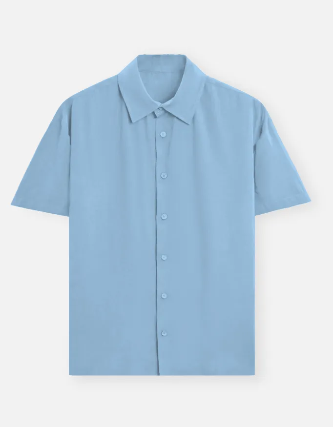 PLAIN OVERSIZED SHIRTS (S, BABY BLUE)