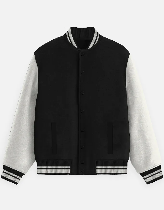 PLAIN UNISEX VARSITY JACKETS