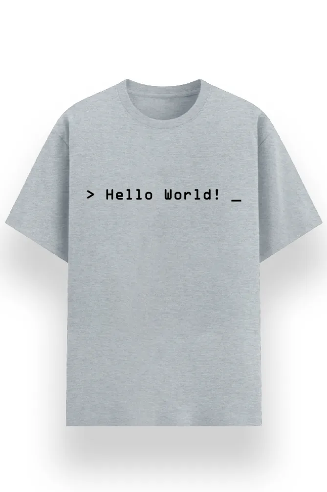 REGULAR PRINTED TSHIRT - HELLO WORLD