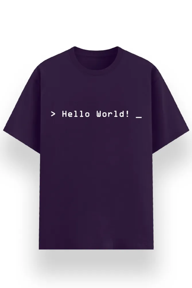 REGULAR PRINTED TSHIRT - HELLO WORLD