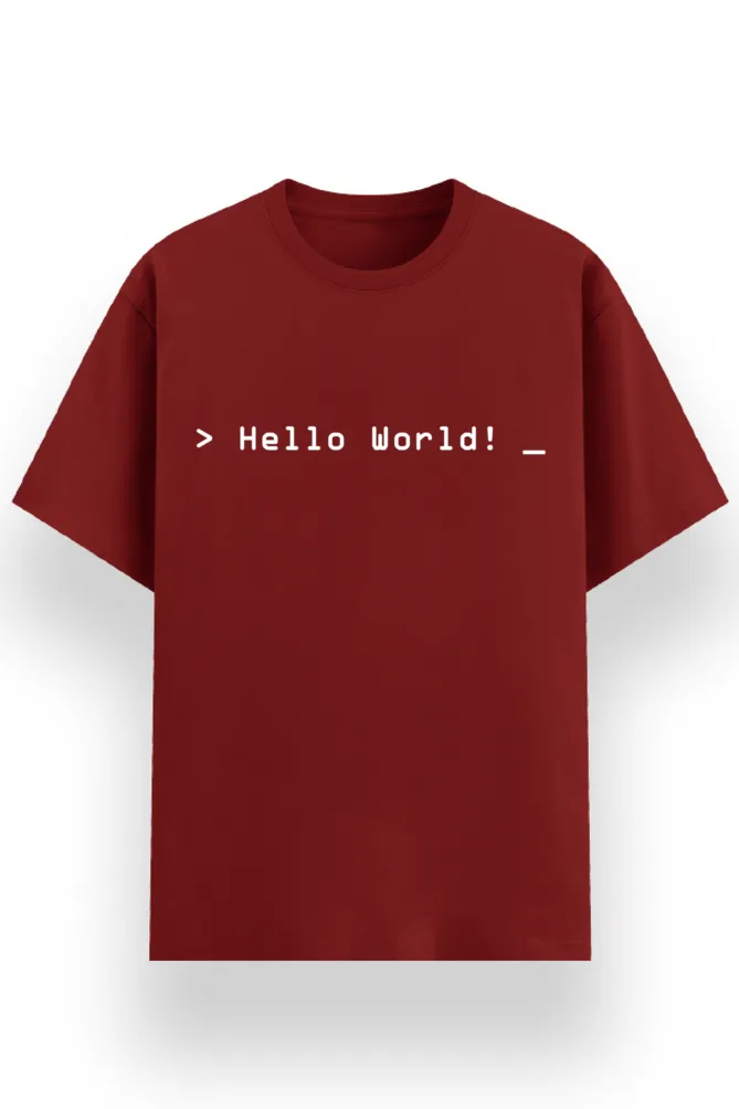 REGULAR PRINTED TSHIRT - HELLO WORLD