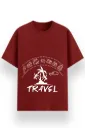REGULAR PRINTED TSHIRT - TRAVEL ICONS