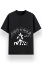REGULAR PRINTED TSHIRT - TRAVEL ICONS