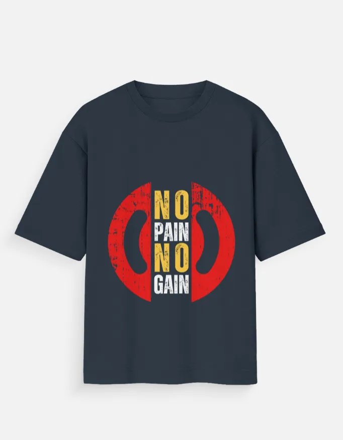 OVERSIZED PRINTED TSHIRTS (XS, NAVY BLUE)