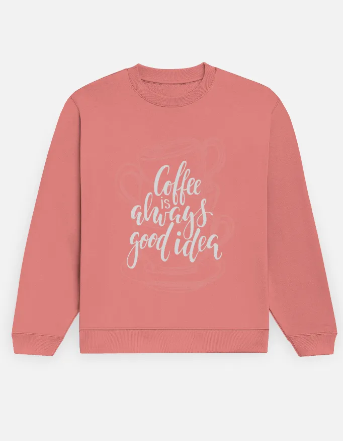 PRINTED UNISEX SWEATSHIRTS (XS, CORAL)
