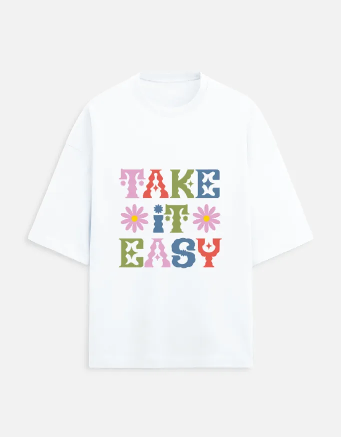 PRINTED TERRY OVERSIZED TSHIRTS