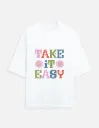 PRINTED TERRY OVERSIZED TSHIRTS