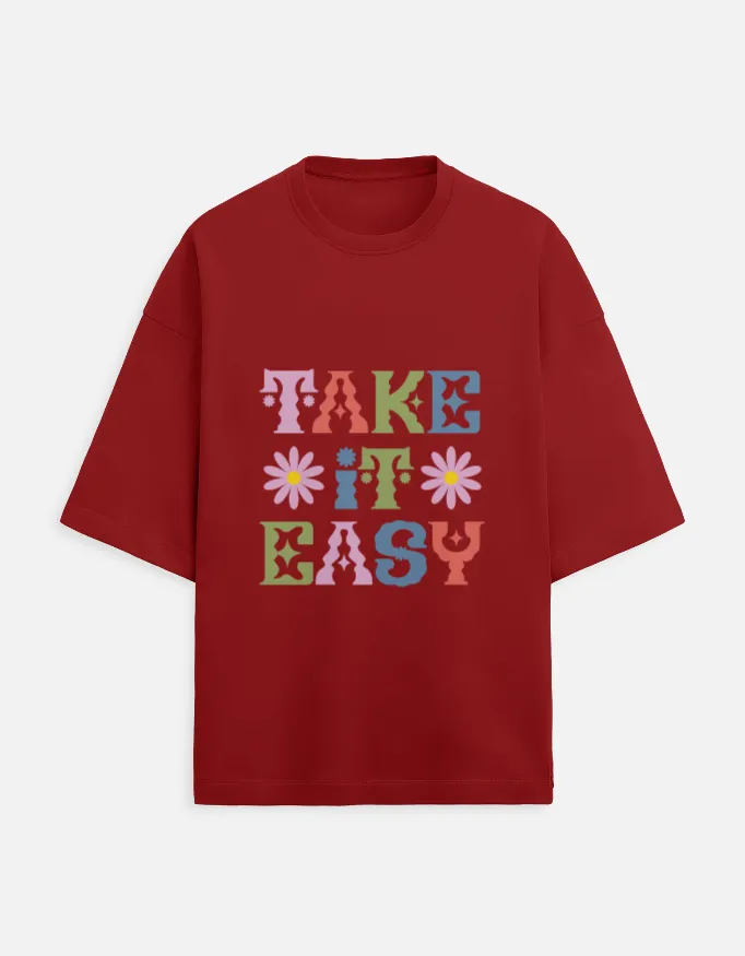 PRINTED TERRY OVERSIZED TSHIRTS