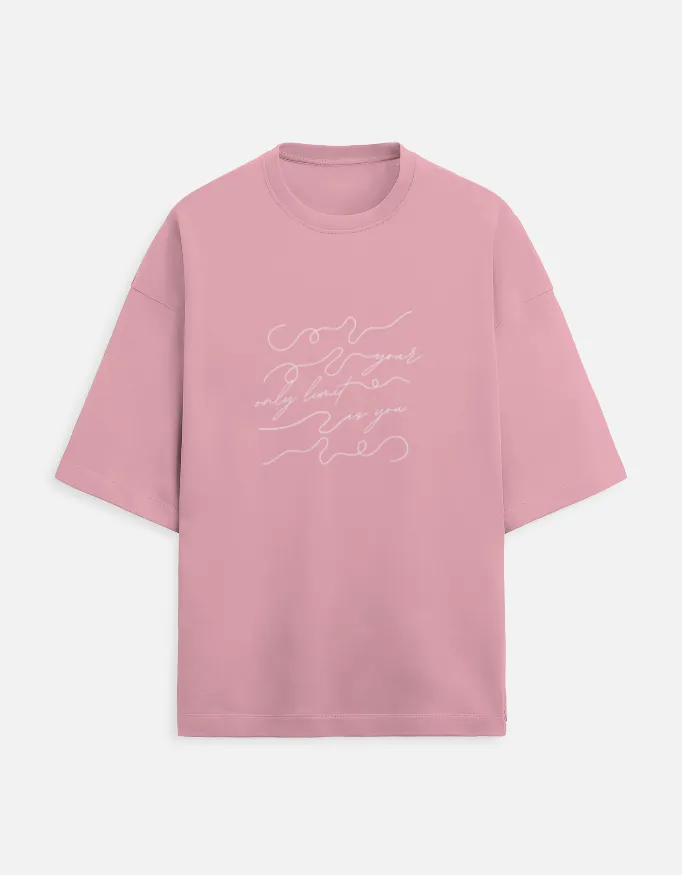 PRINTED TERRY OVERSIZED TSHIRTS (XS, FLAMINGO)